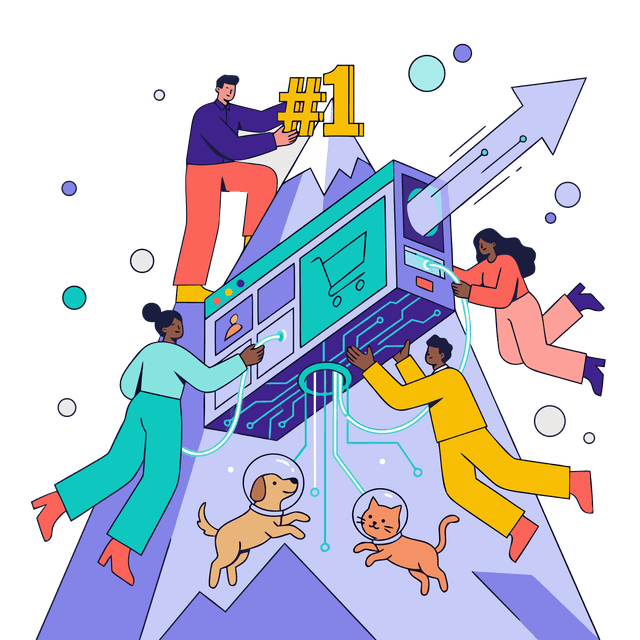 Ilustración de crecimiento y optimización