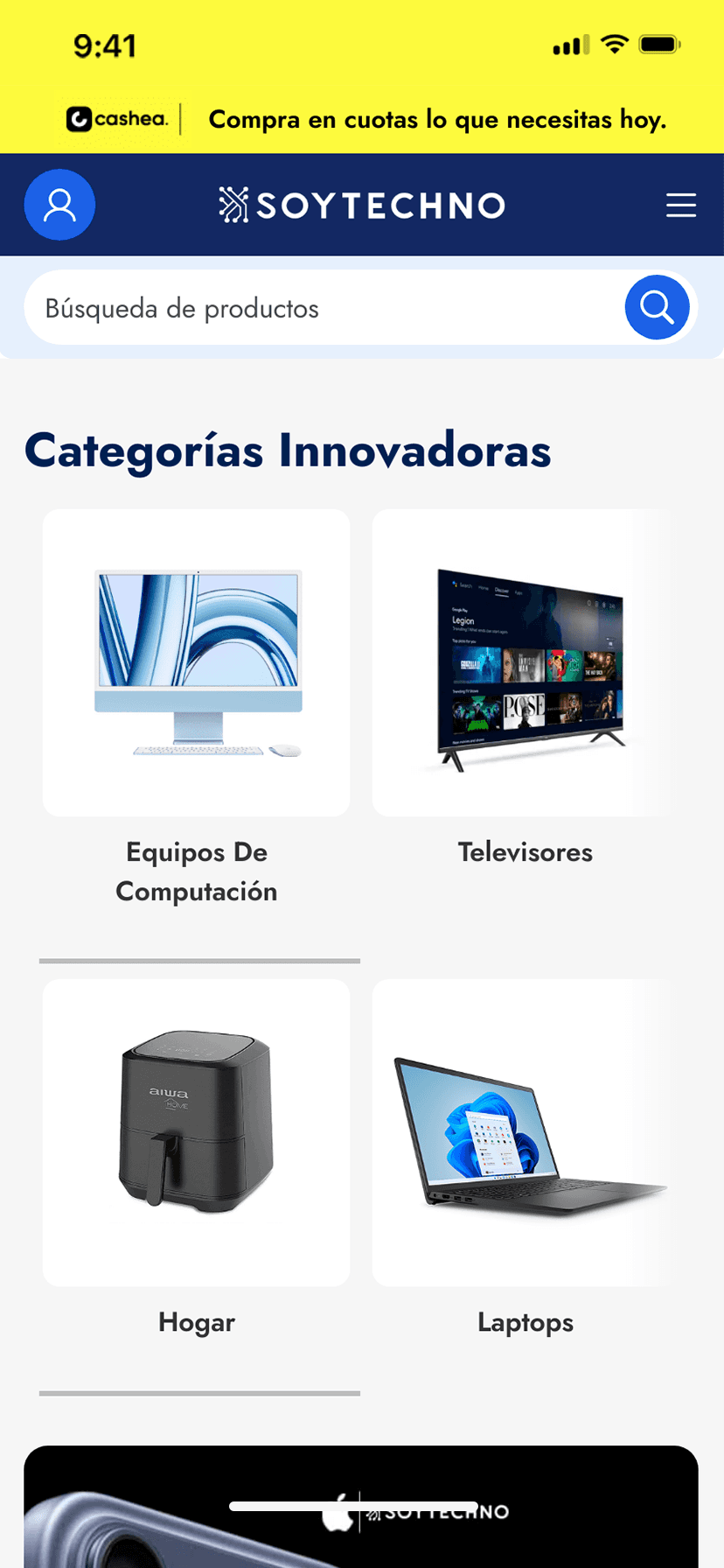 Catálogo móvil de SoyTechno