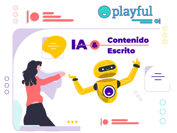 inteligencia artificial con persona leyendo articulo