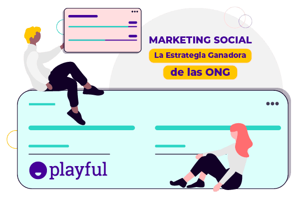 Dos personas de ONG planeando una estrategia de Marquetin para ONG