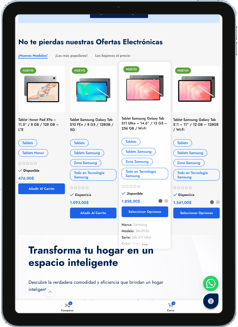Ficha de producto y ofertas de SoyTechno